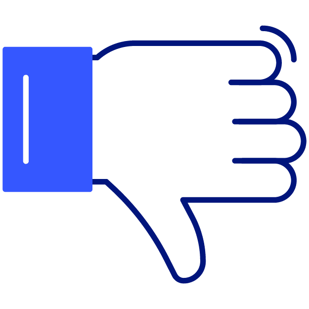 icon with a thumbs down