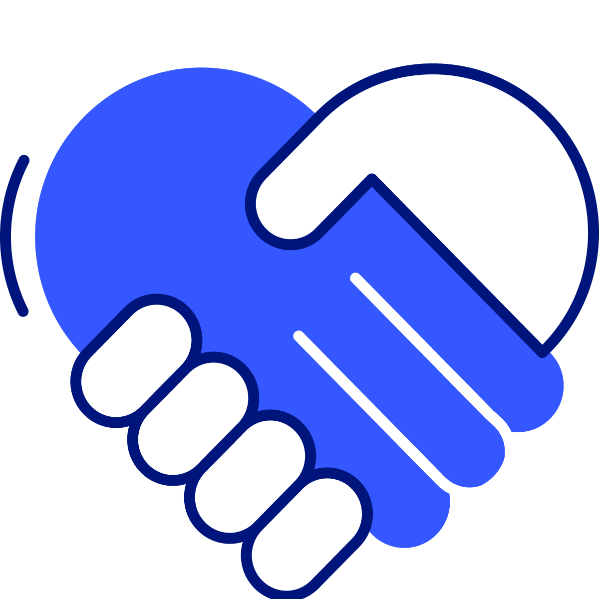 icon of two hands shaking