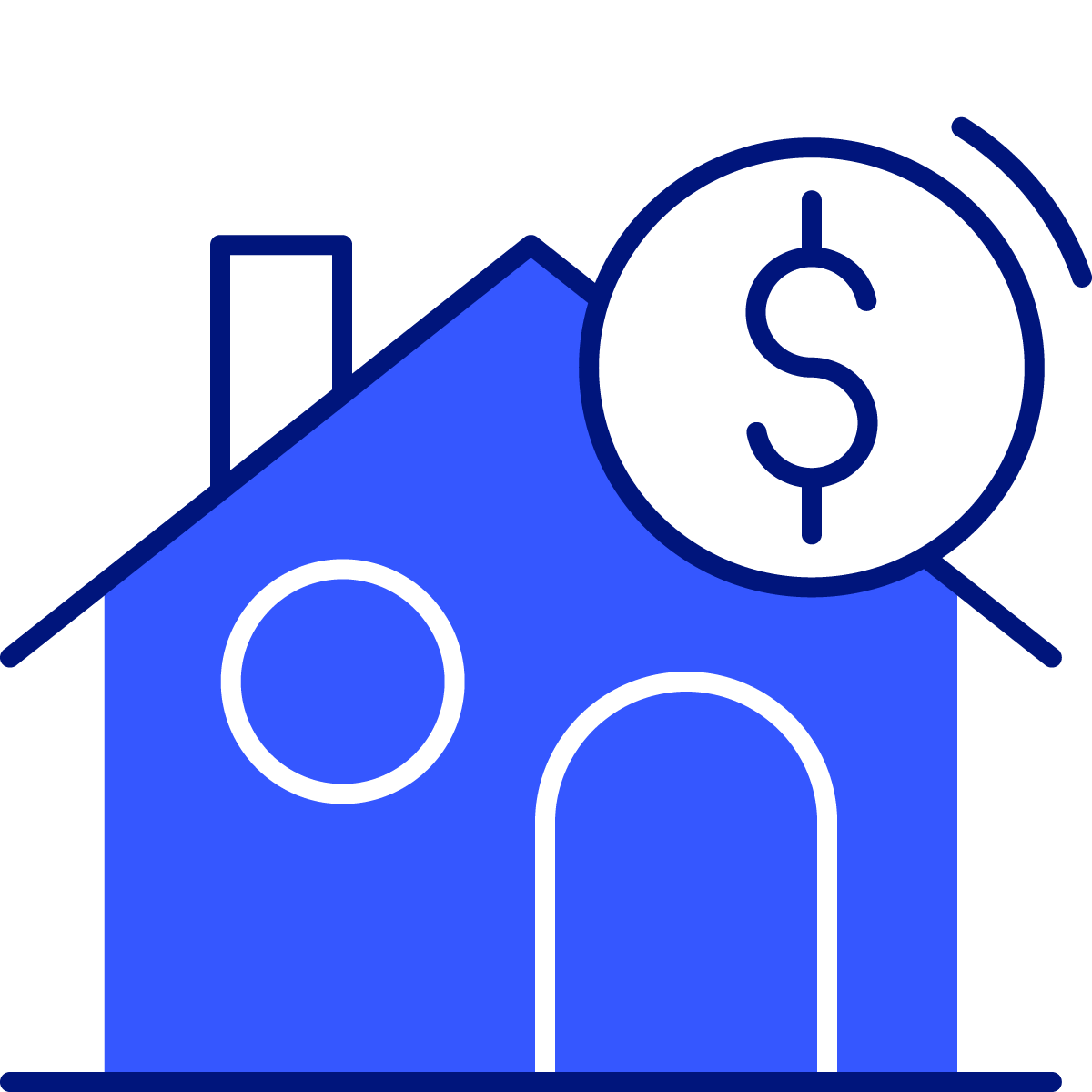 icon of a house with a dollar sign