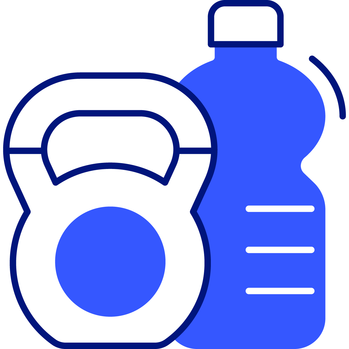icon of a weight and water bottle